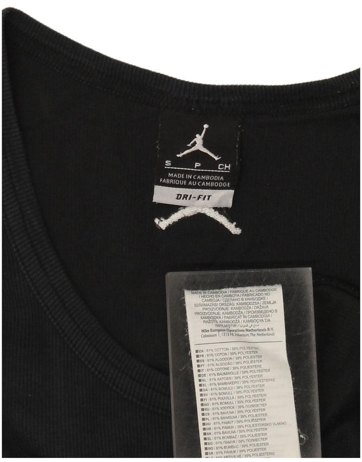 Jordan Mens Dri Fit Vest Top Small Black Cotton