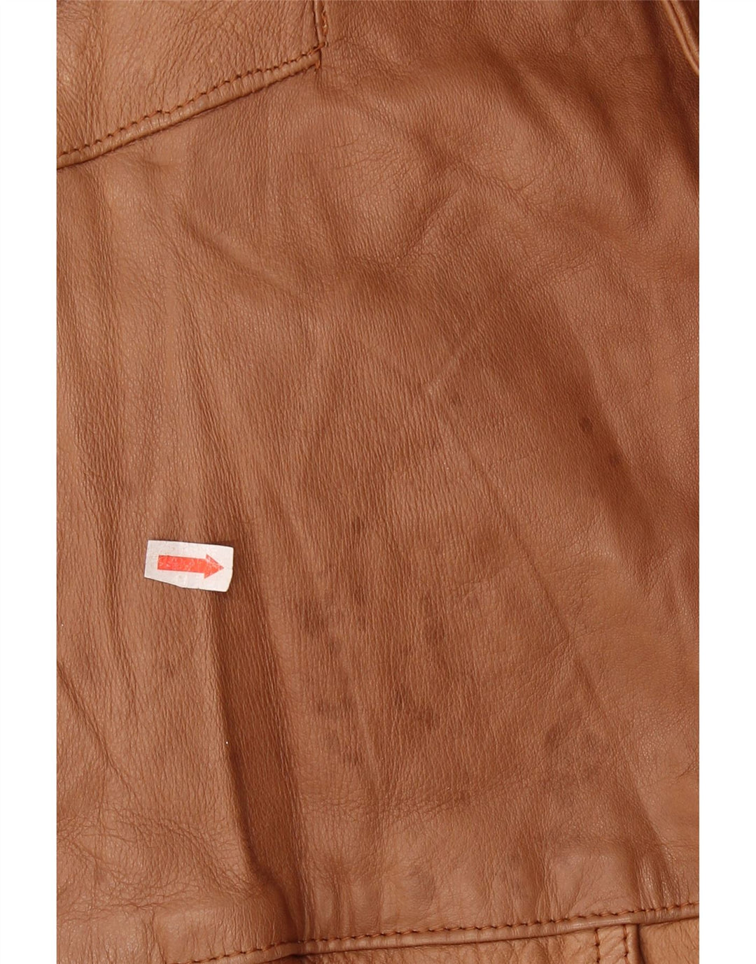 VINTAGE Mens Military Leather Jacket UK 44 2XL Brown Leather