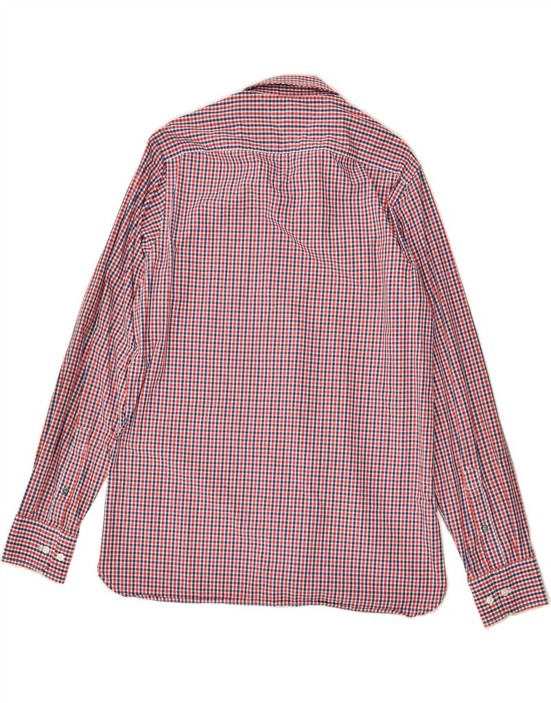 TOMMY HILFIGER Mens Custom Fit Shirt Medium Red Check Cotton | Vintage Tommy Hilfiger | Thrift | Second-Hand Tommy Hilfiger | Used Clothing | Messina Hembry 