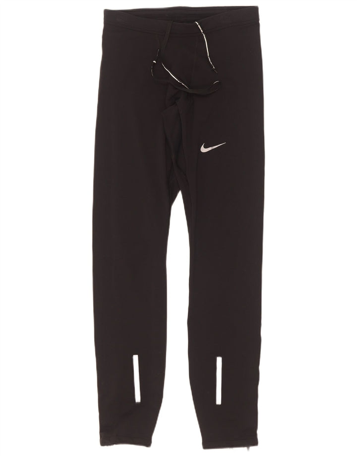Nike Womens Dri Fit Leggings UK 12 Medium Black Nylon