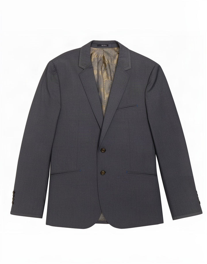 Ted Baker Mens 2 Button Blazer Jacket UK 40 Large Grey Cotton