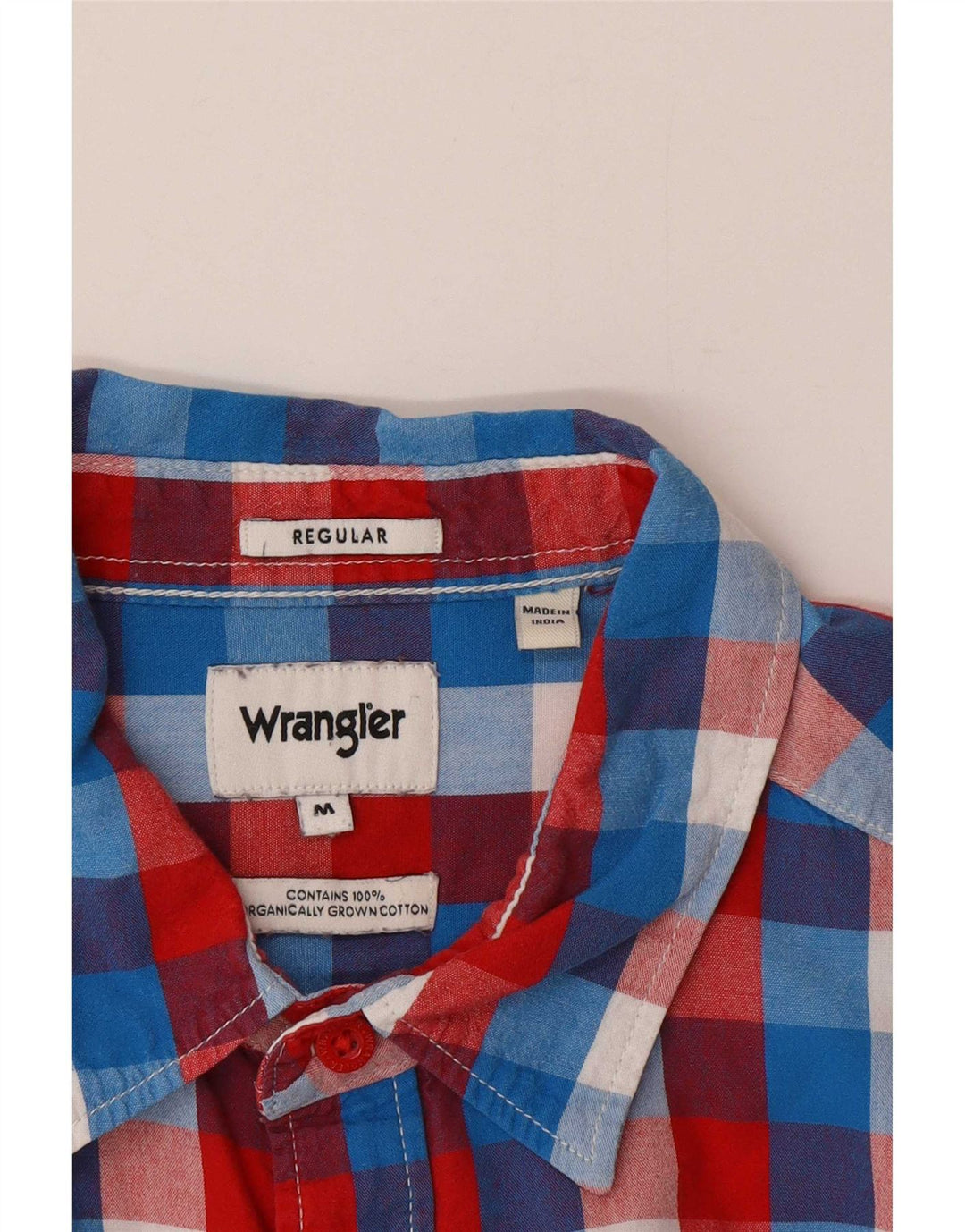Wrangler Mens Regular Fit Shirt Medium Multicoloured Check Cotton