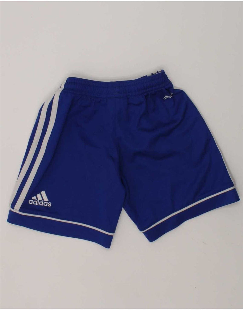 ADIDAS Boys Climalite Sport Shorts 5-6 Years Blue Polyester Vintage Adidas and Second-Hand Adidas from Messina Hembry 