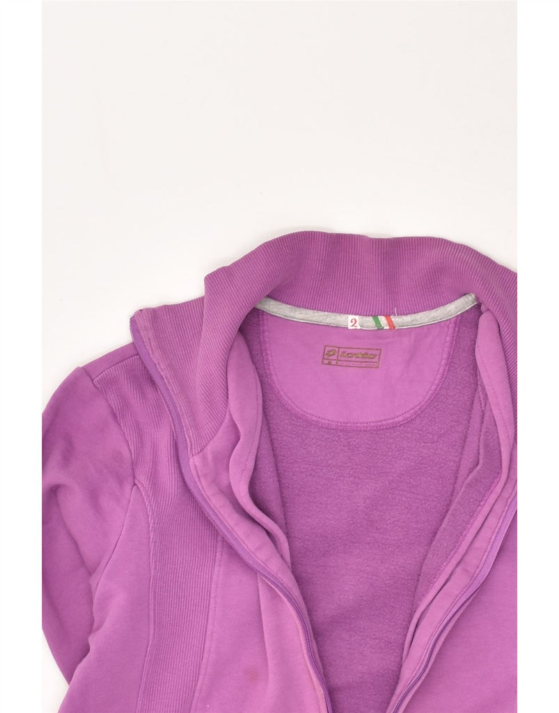 LOTTO Womens Tracksuit Top Jacket UK 14 Medium Purple Cotton | Vintage Lotto | Thrift | Second-Hand Lotto | Used Clothing | Messina Hembry 