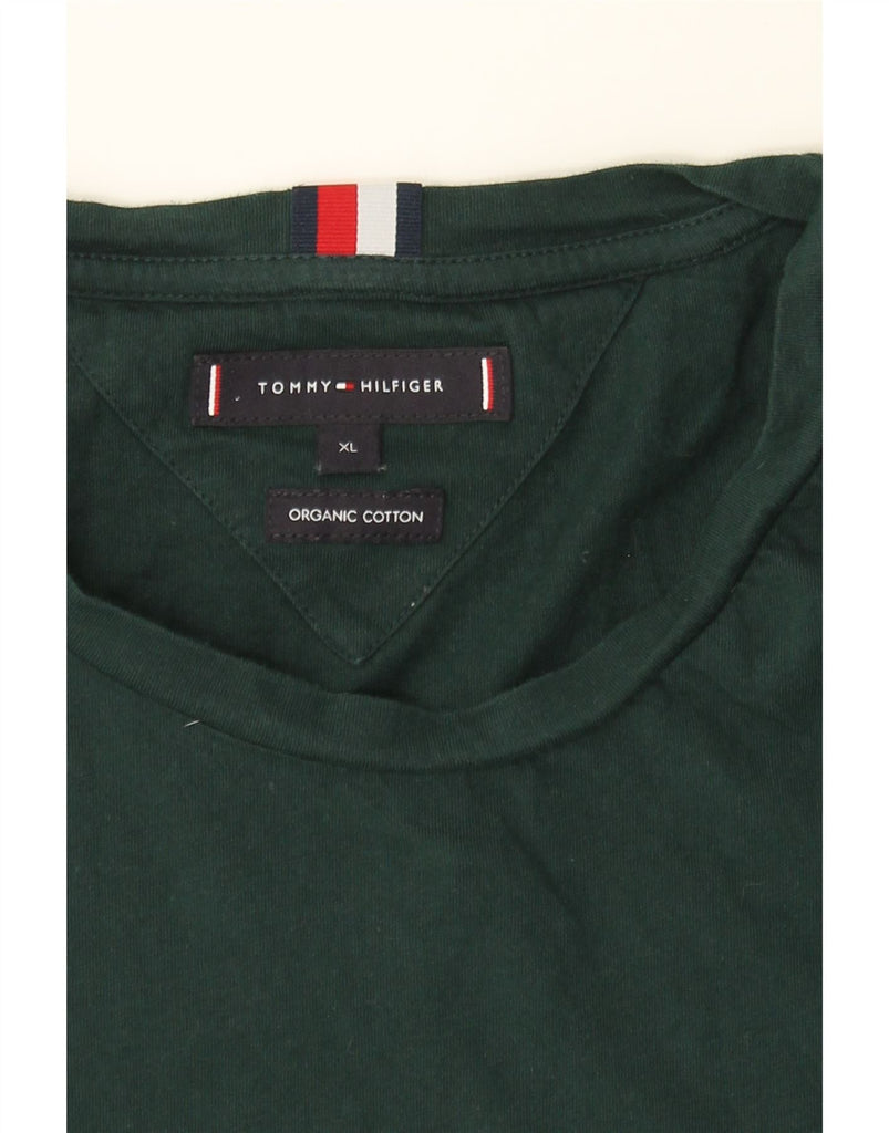 TOMMY HILFIGER Mens Graphic Top Long Sleeve XL Green Cotton Vintage Tommy Hilfiger and Second-Hand Tommy Hilfiger from Messina Hembry 