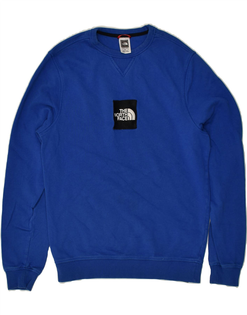 THE NORTH FACE Mens Graphic Sweatshirt Jumper Small Blue Cotton | Vintage The North Face | Thrift | Second-Hand The North Face | Used Clothing | Messina Hembry 