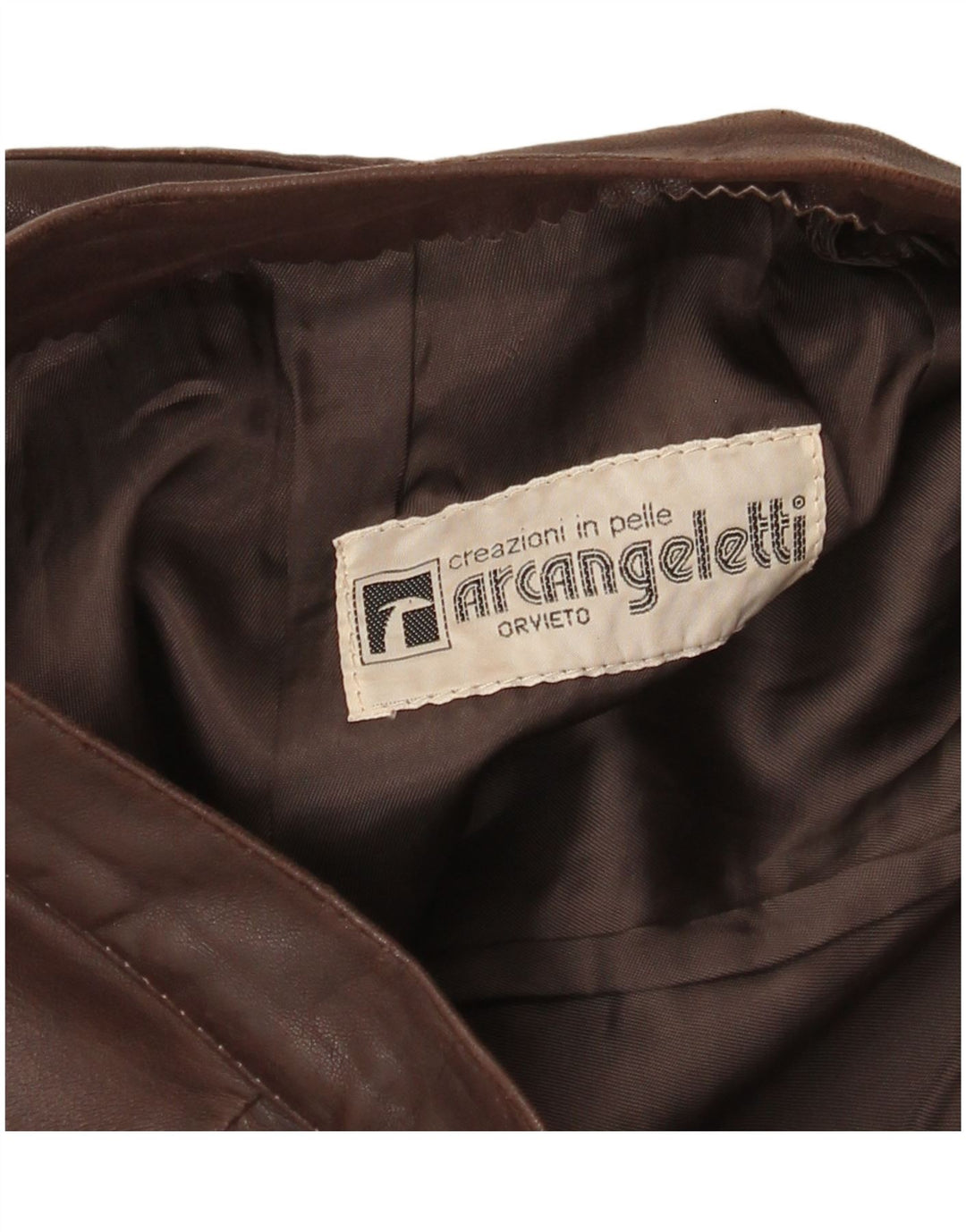 Vintage Womens Leather Skirt W28 Medium Brown Leather