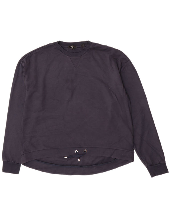 Ted Baker Womens Sweatshirt Jumper Size 4 Large Navy Blue Viscose