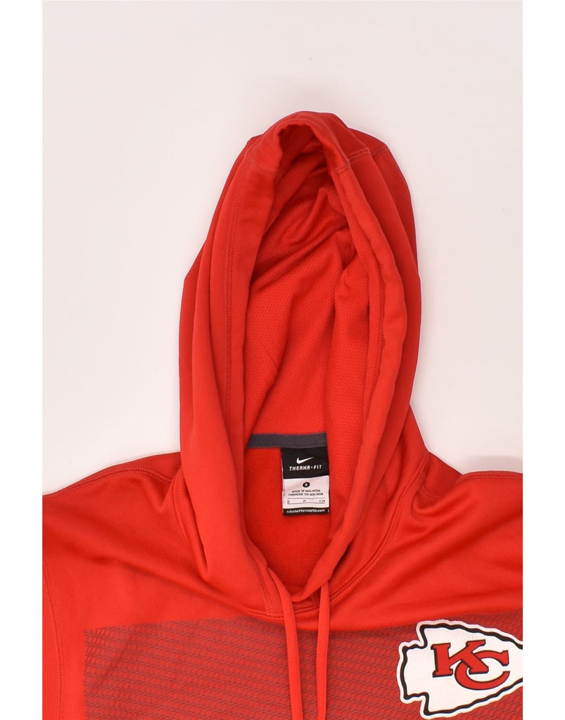 NIKE Mens Therma-Fit Graphic Hoodie Jumper Small Red Polyester | Vintage Nike | Thrift | Second-Hand Nike | Used Clothing | Messina Hembry 