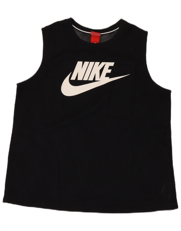 Nike Mens Graphic Vest Top Large Black Polyester