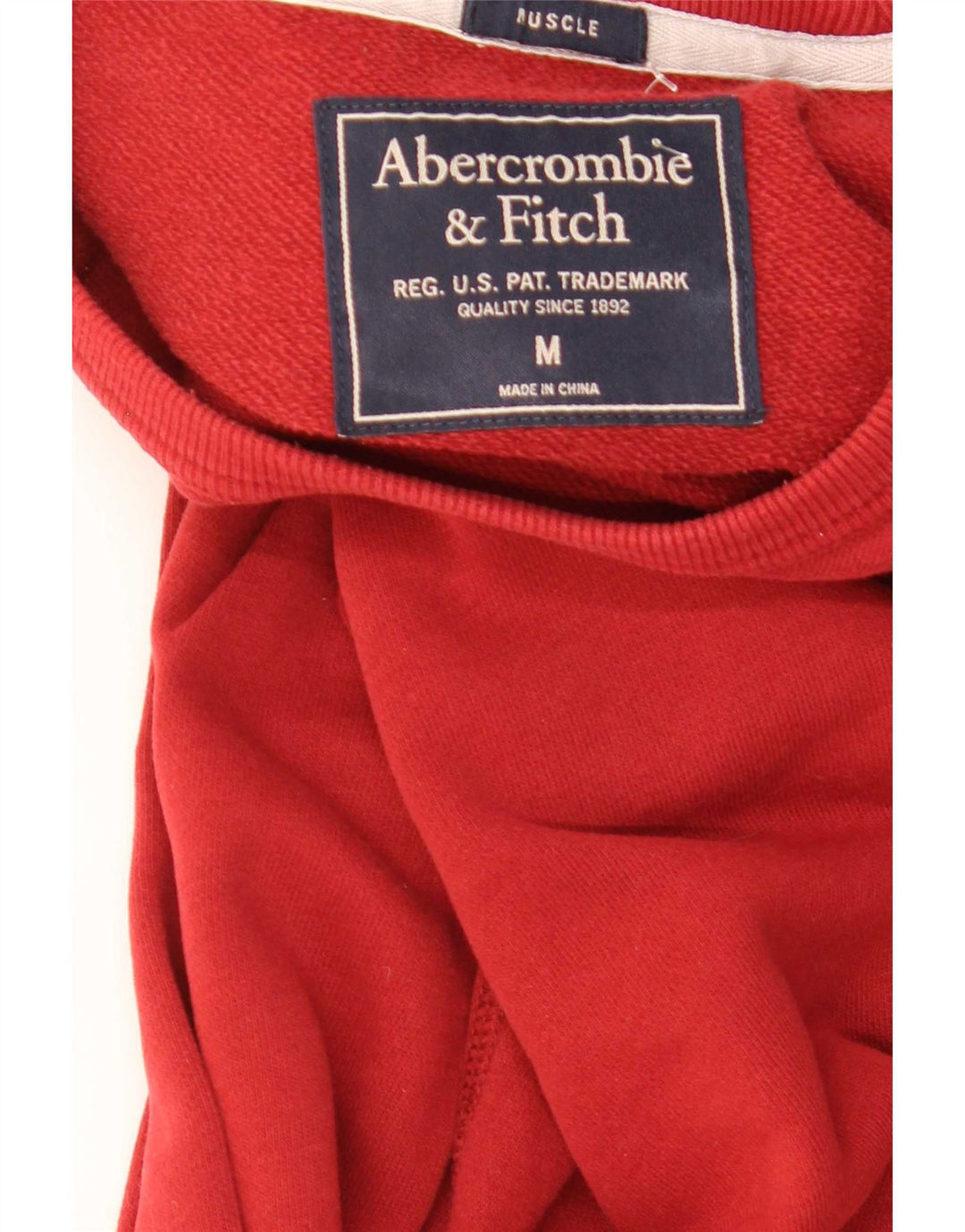 Abercrombie & Fitch Mens Muscle Graphic Sweatshirt Jumper Medium Red