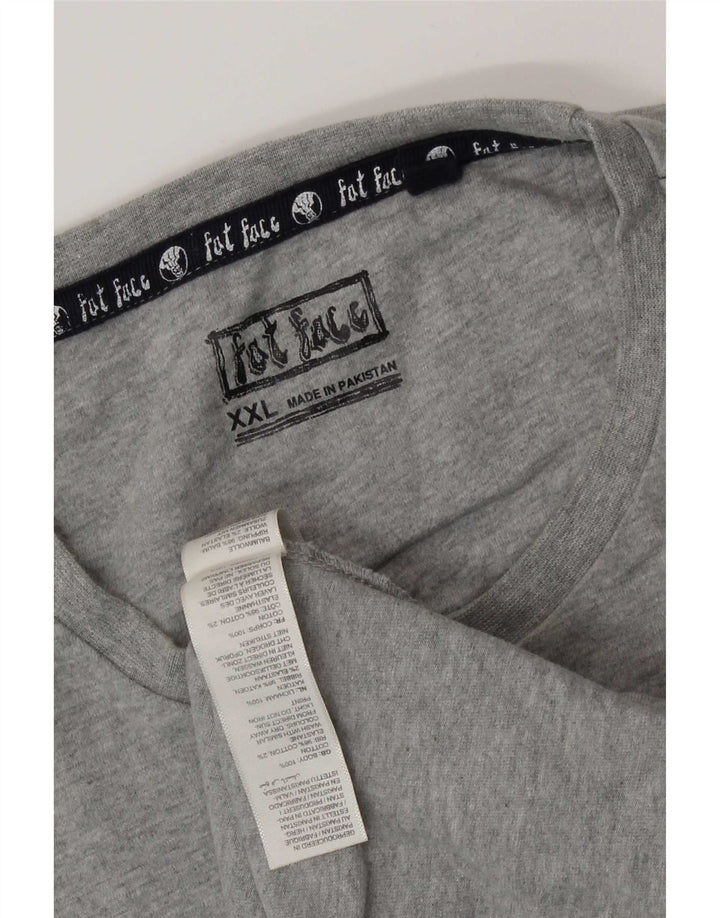 Fat Face Mens Graphic T-Shirt Top 2XL Grey Flecked Cotton