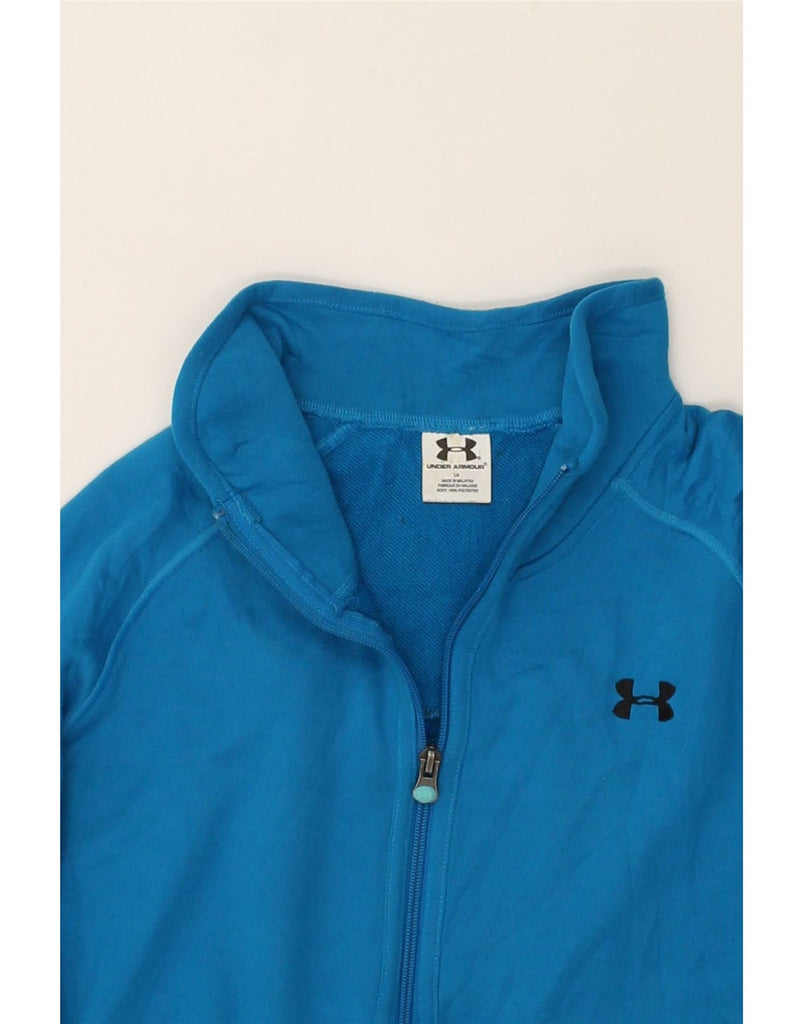 UNDER ARMOUR Womens Tracksuit Top Jacket UK 16 Large Blue Polyester | Vintage Under Armour | Thrift | Second-Hand Under Armour | Used Clothing | Messina Hembry 