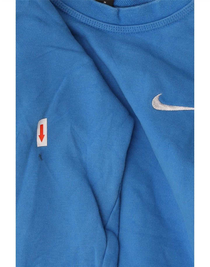 Nike Womens Sweatshirt Jumper UK 14 Medium Blue Cotton