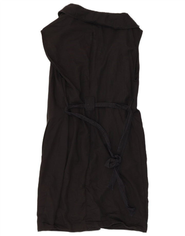 Zara Womens Wrap Dress UK 6 XS Black Lyocell