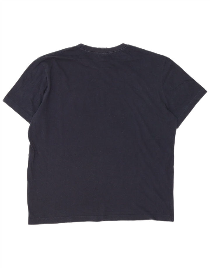 Champion Mens T-Shirt Top Large Navy Blue Cotton