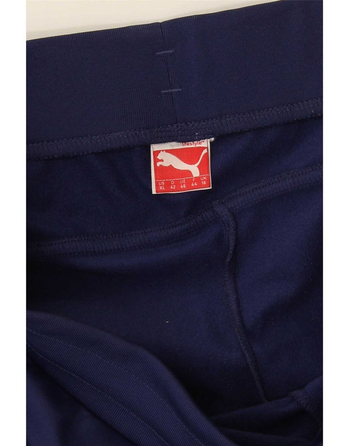 Puma Womens Tracksuit Trousers UK 16 Large Navy Blue