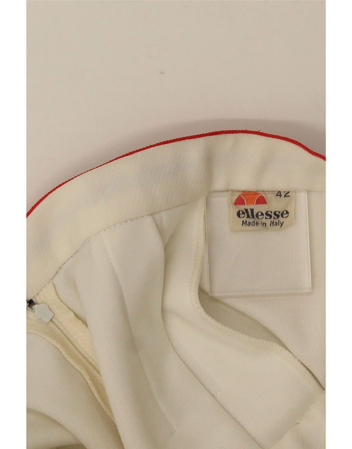 ELLESSE Womens Tennis Skirt IT 42 Medium  White Colourblock