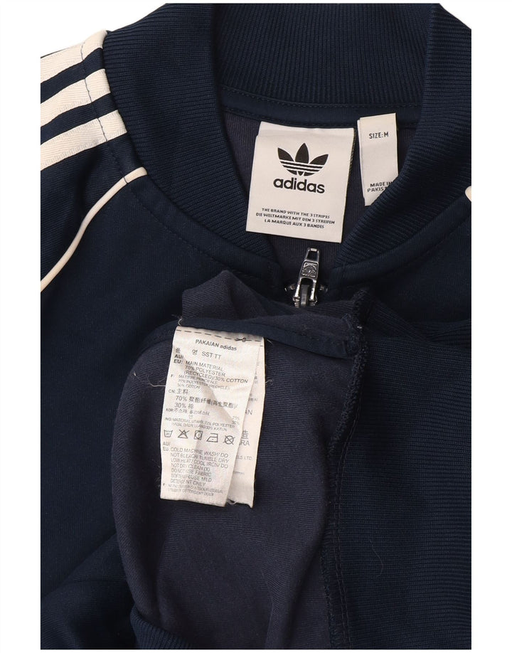 Adidas Mens Tracksuit Top Jacket Medium Navy Blue Polyester