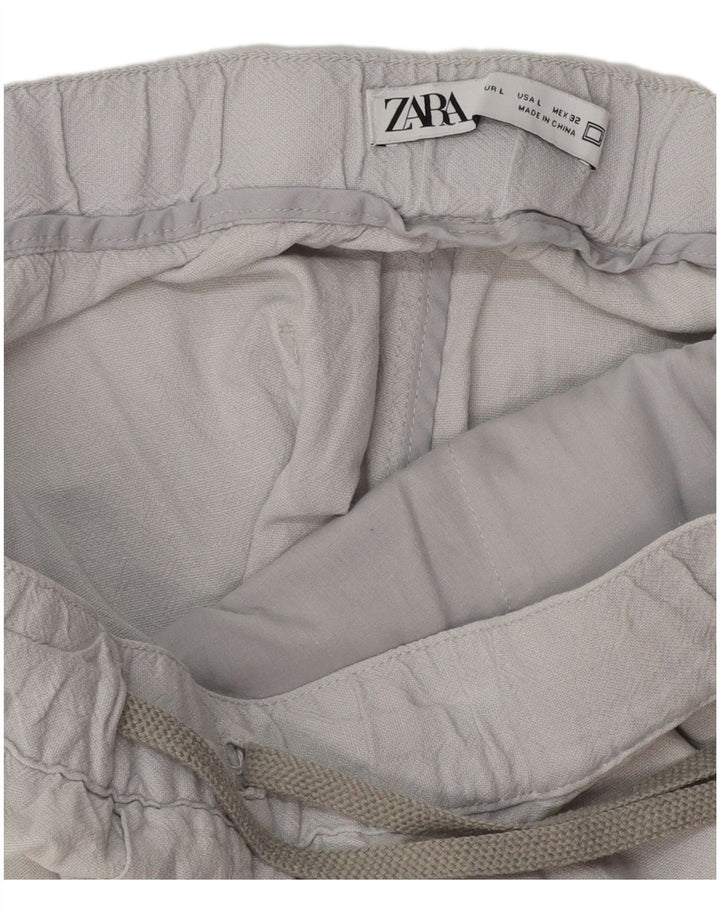 Zara Womens Joggers Chino Trousers Large W32 L28 Grey