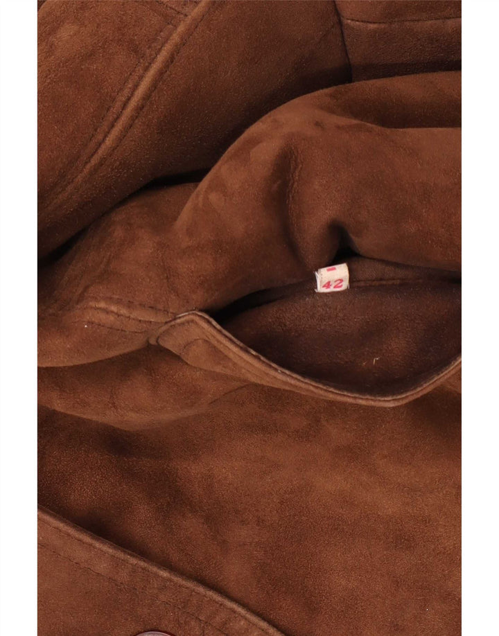 Striwa Womens Shearling Coat IT 42 Medium Brown