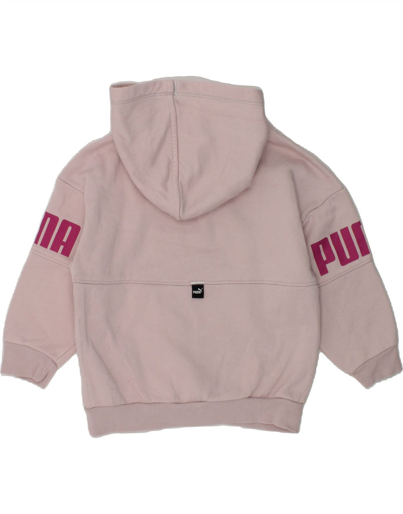 PUMA Girls Graphic Hoodie Jumper 3-4 Years Pink Cotton | Vintage Puma | Thrift | Second-Hand Puma | Used Clothing | Messina Hembry 