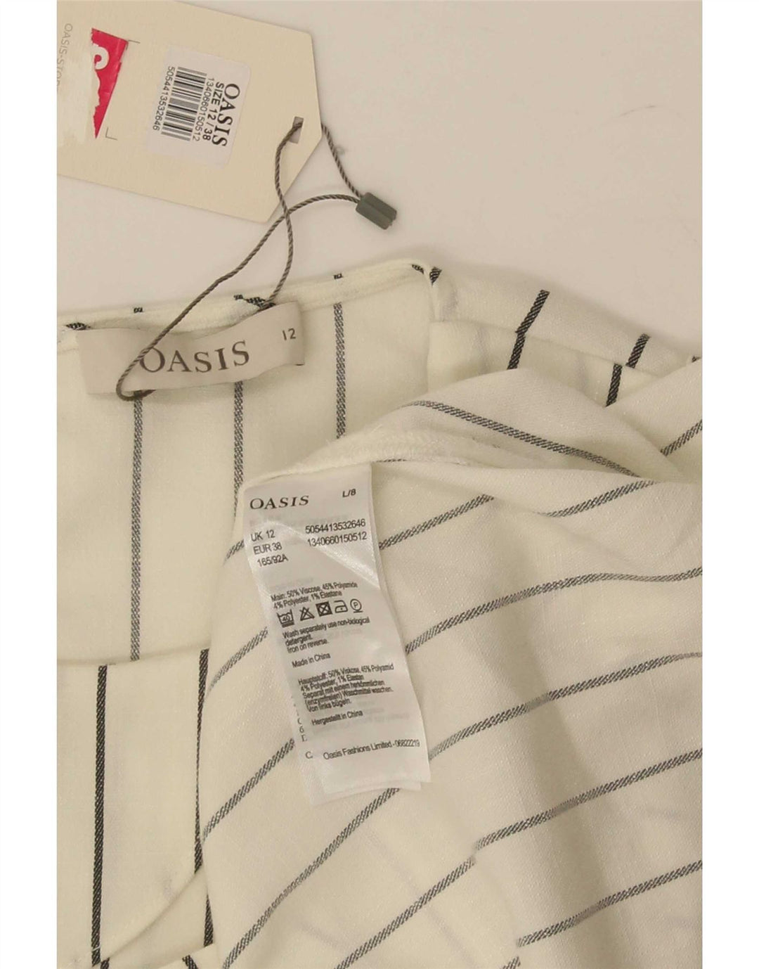 Oasis Womens Sleeveless Blouse Top UK 12 Medium Off White Viscose