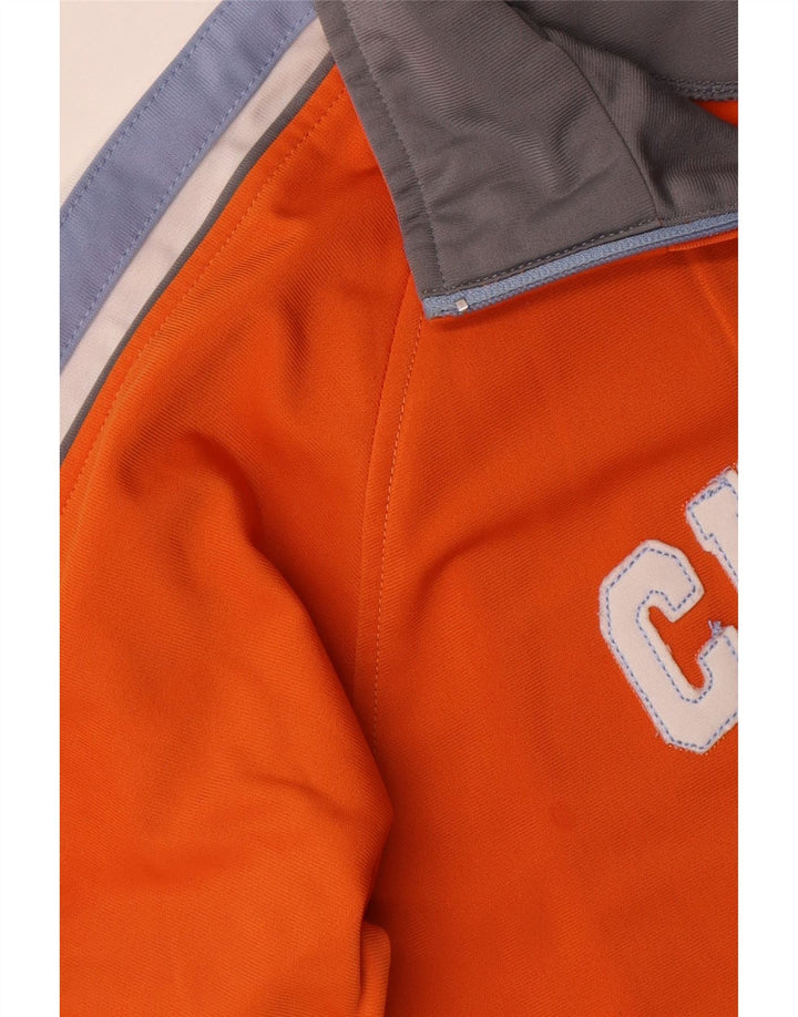 Champion Boys Tracksuit Top Jacket 11-12 Years Large Orange Colourblock