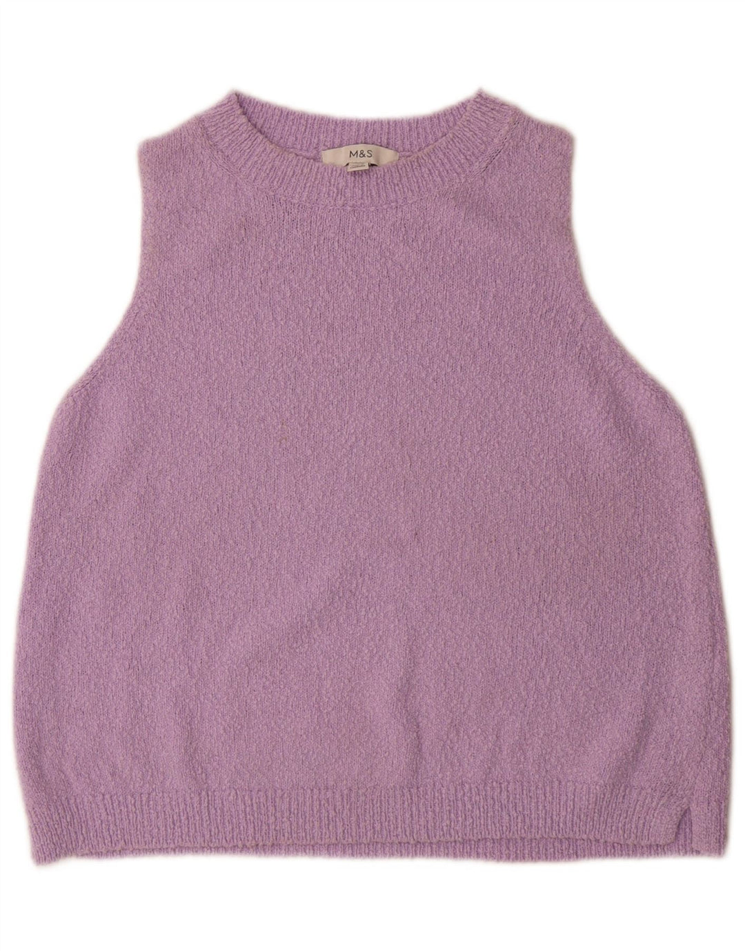 Marks & Spencer Womens Vest Tank Top UK 14 Medium Purple Cotton