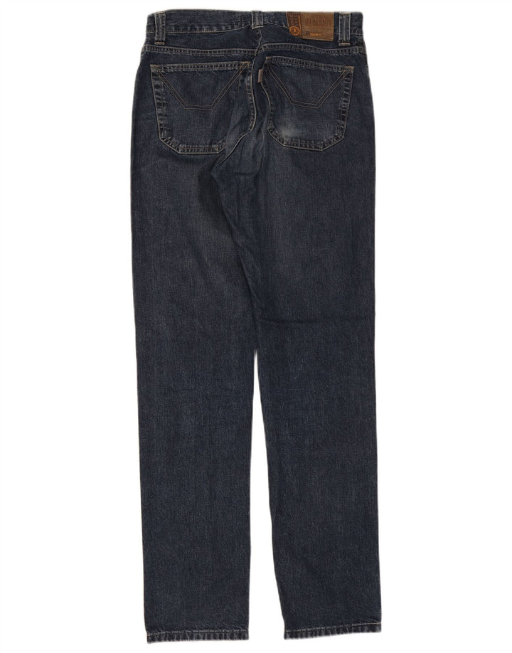 Jeckerson Mens Straight Jeans W32 L34 Navy Blue
