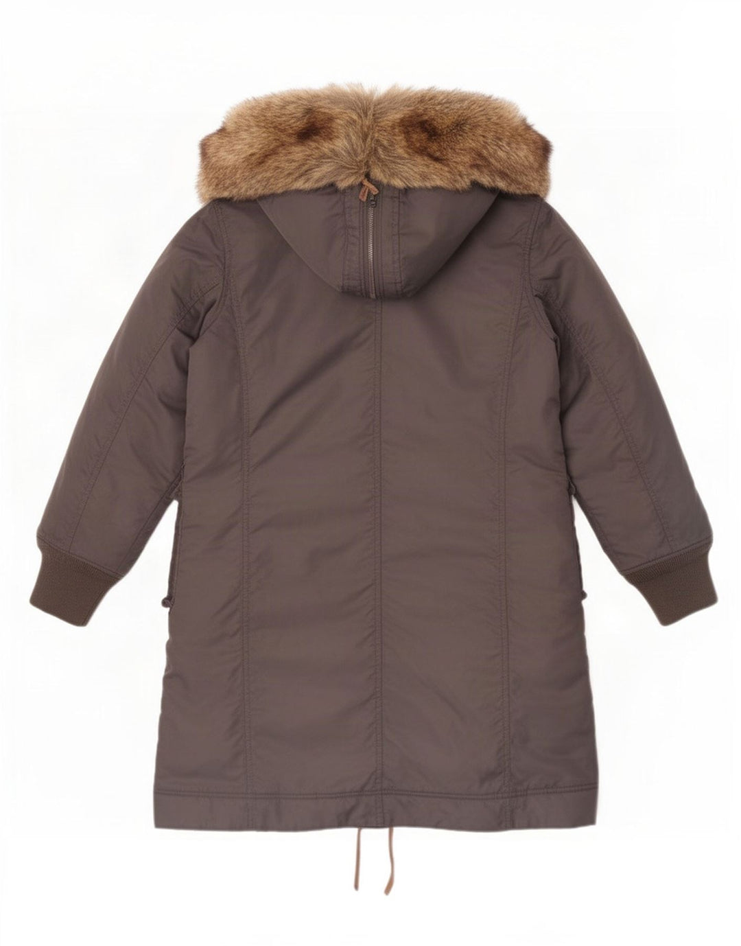 Diesel Womens Hooded Padded Coat UK 14 Medium Grey Nylon