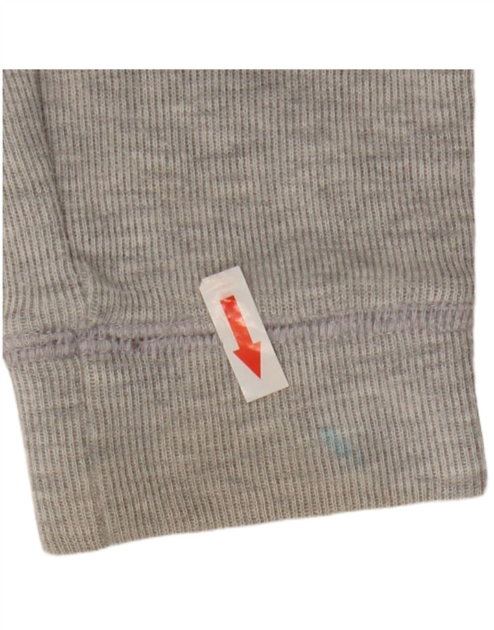 Joules Womens Roll Neck Sweatshirt Jumper UK 12 Medium Grey Flecked Cotton