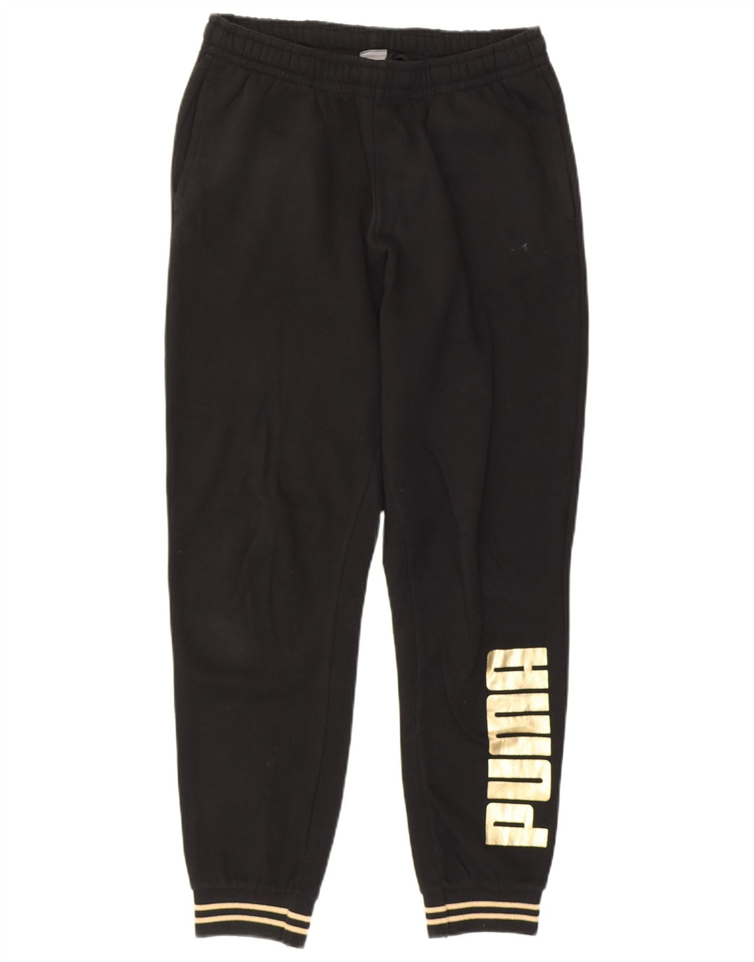 PUMA Womens Graphic Tracksuit Trousers Joggers UK 14 Medium  Black