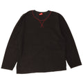 IZOD Mens Fleece Jumper Large Black Polyester