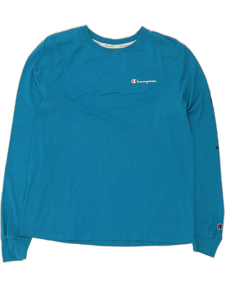 CHAMPION Womens Top Long Sleeve UK 16 Large Blue Cotton Vintage Champion and Second-Hand Champion from Messina Hembry 