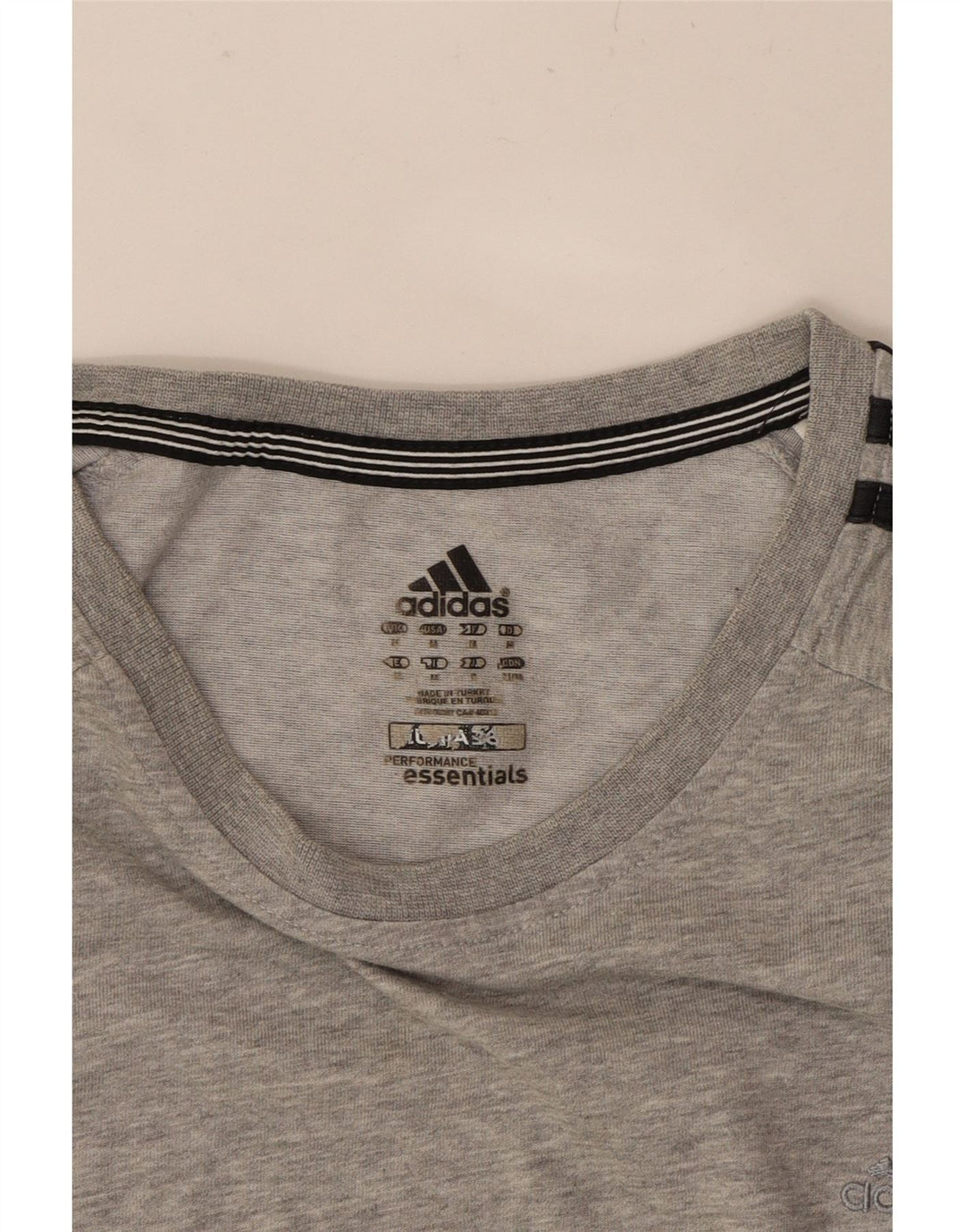 ADIDAS Mens Clima 365 T-Shirt Top Medium Grey Cotton Vintage Adidas and Second-Hand Adidas from Messina Hembry 