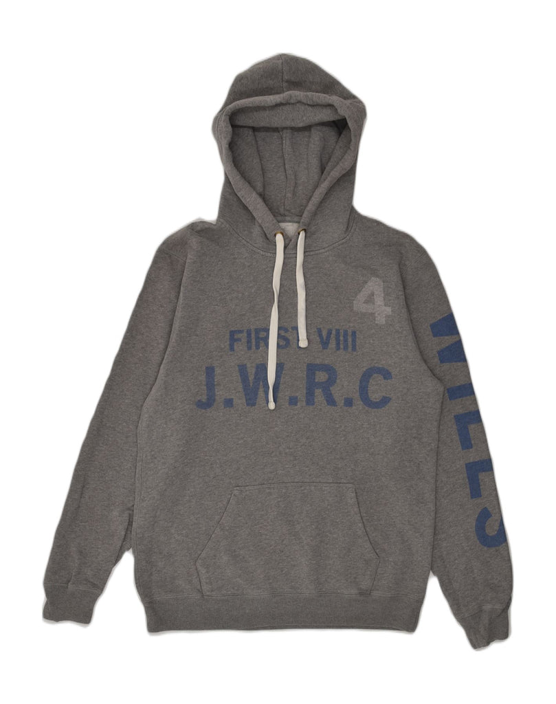 JACK WILLS Mens Graphic Hoodie Jumper Medium Grey Cotton | Vintage Jack Wills | Thrift | Second-Hand Jack Wills | Used Clothing | Messina Hembry 