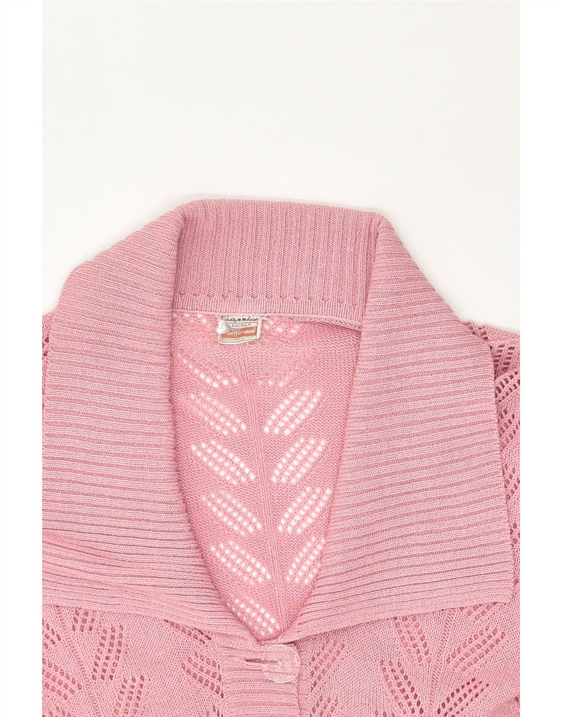 CAPRICE Womens Cardigan Sweater UK 12 Medium Pink Polyacrylic | Vintage Caprice | Thrift | Second-Hand Caprice | Used Clothing | Messina Hembry 