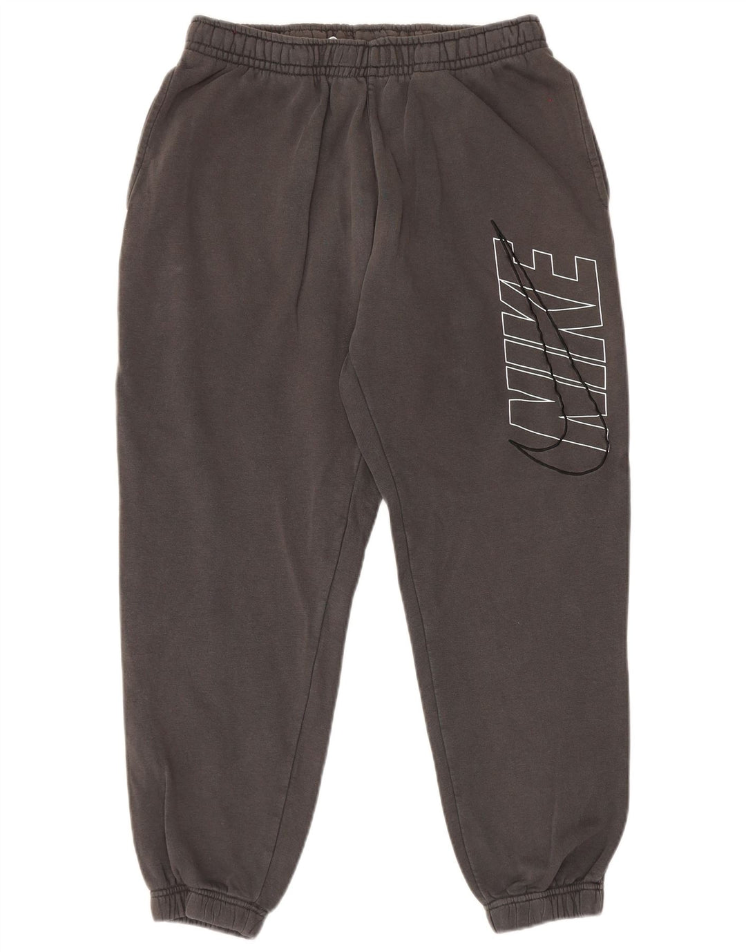 Nike Mens Graphic Tracksuit Trousers Joggers Large Grey Cotton