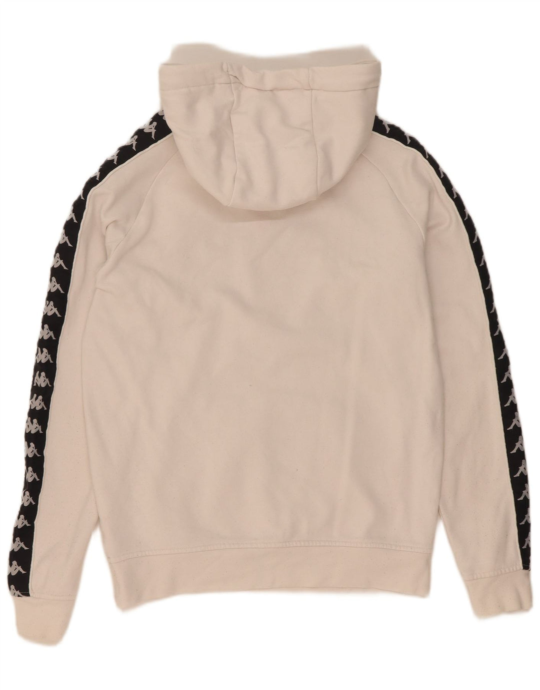 Kappa Mens Graphic Hoodie Jumper Small Off White Cotton