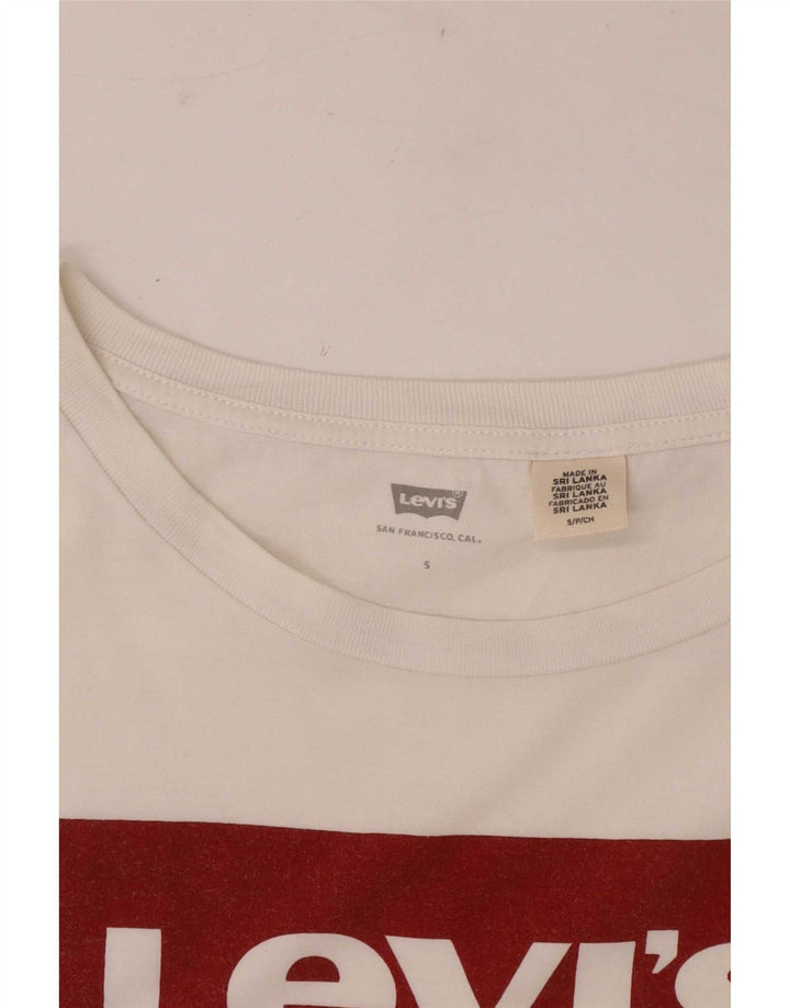 Levi's Womens Graphic T-Shirt Top UK 10 Small White