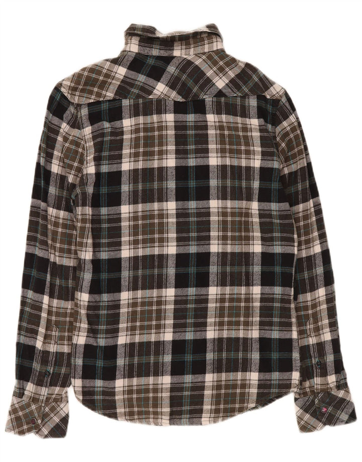 LEE Mens Flannel Shirt Small Multicoloured Check Cotton