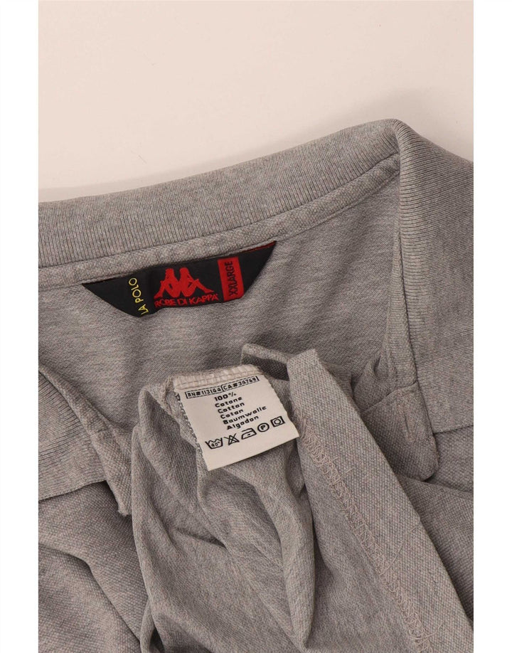 Kappa Mens Polo Shirt 2XL Grey Flecked Cotton