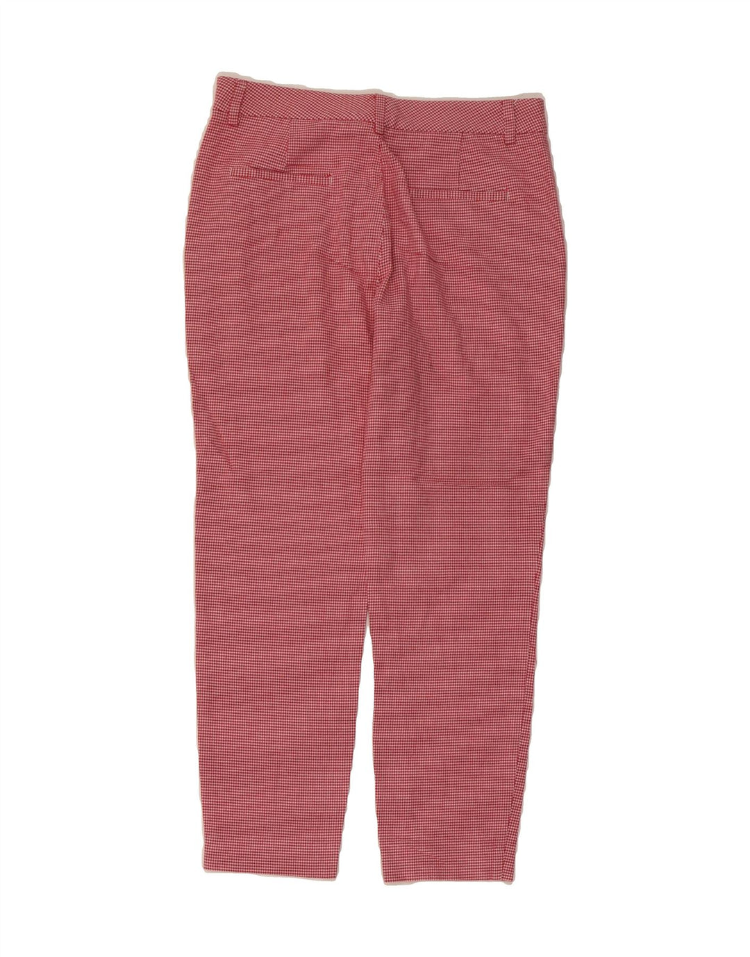 MASSIMO DUTTI Womens Cropped Trousers EU 36 XS W26 L25 Red Houndstooth Vintage Massimo Dutti and Second-Hand Massimo Dutti from Messina Hembry 