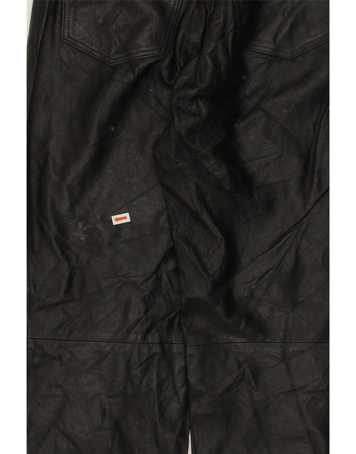 VINTAGE Womens Leather Tapered Trousers W25 L28 Black Vintage Vintage and Second-Hand Vintage from Messina Hembry 