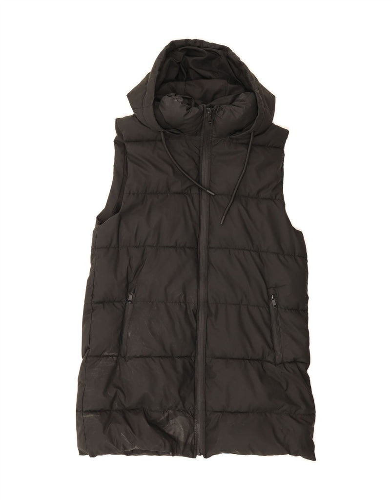 ZARA Womens Padded Gilet UK 16 Large Black Polyester Vintage Zara and Second-Hand Zara from Messina Hembry 