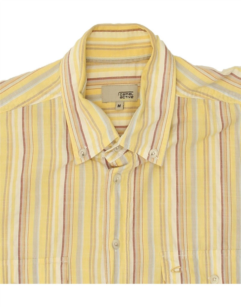 CAMEL ACTIVE Mens Short Sleeve Shirt Medium Yellow Striped | Vintage Camel Active | Thrift | Second-Hand Camel Active | Used Clothing | Messina Hembry 