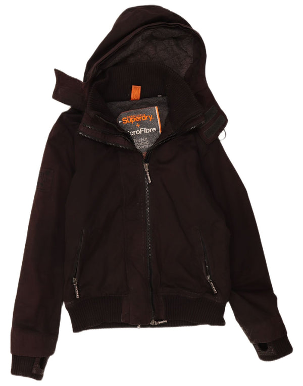 Superdry Mens The Windbomber Hooded Bomber Jacket UK 40 Large Brown