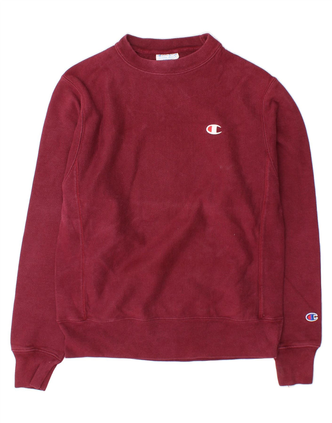 CHAMPION Mens Reverse Weave Sweatshirt Jumper Small Maroon Cotton Vintage Champion and Second-Hand Champion from Messina Hembry 