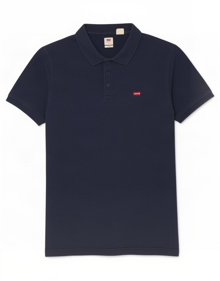 Levi's Mens Standard Polo Shirt Medium Navy Blue Cotton